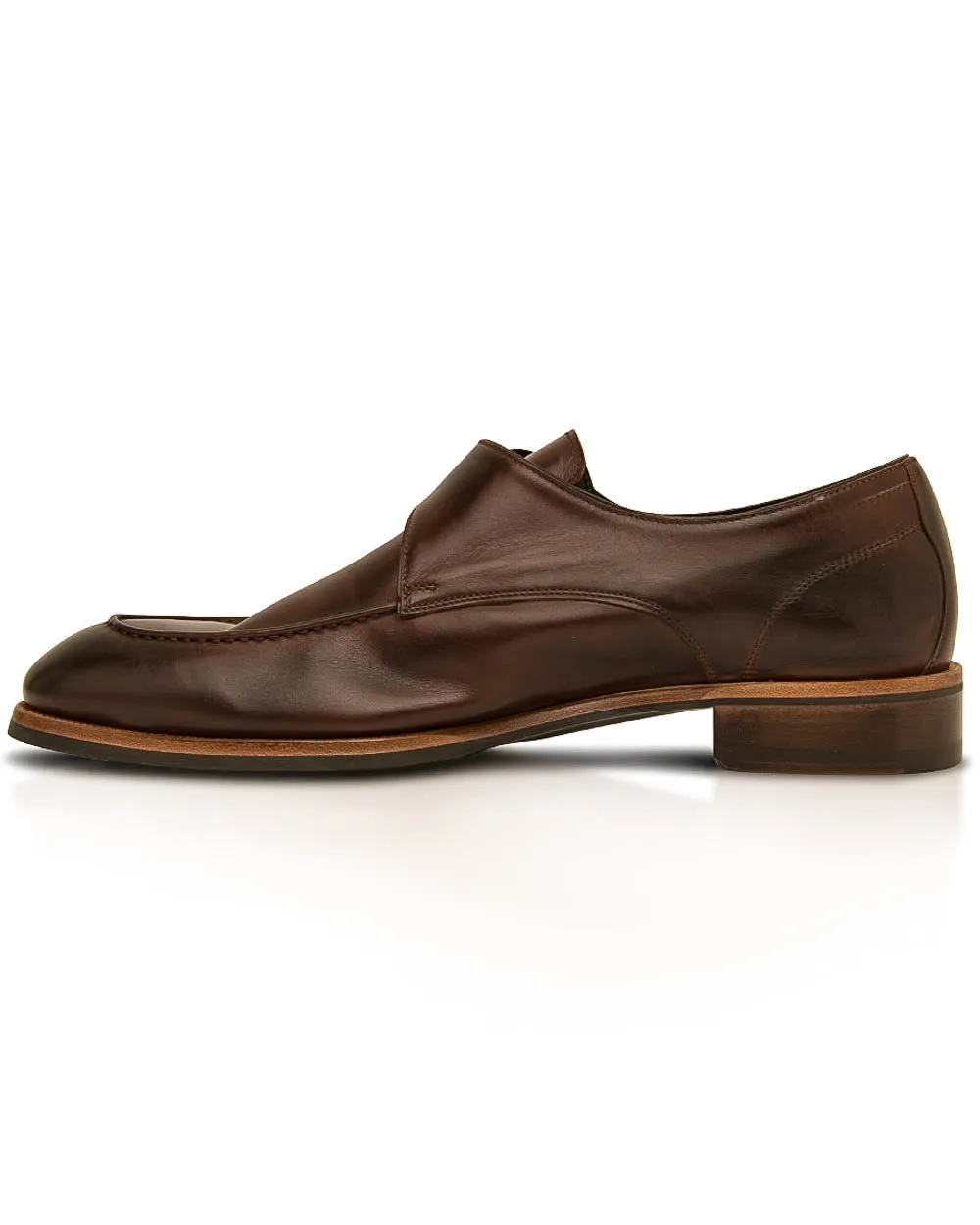 Parma Bolet Leather Single Monk Strap Loafer