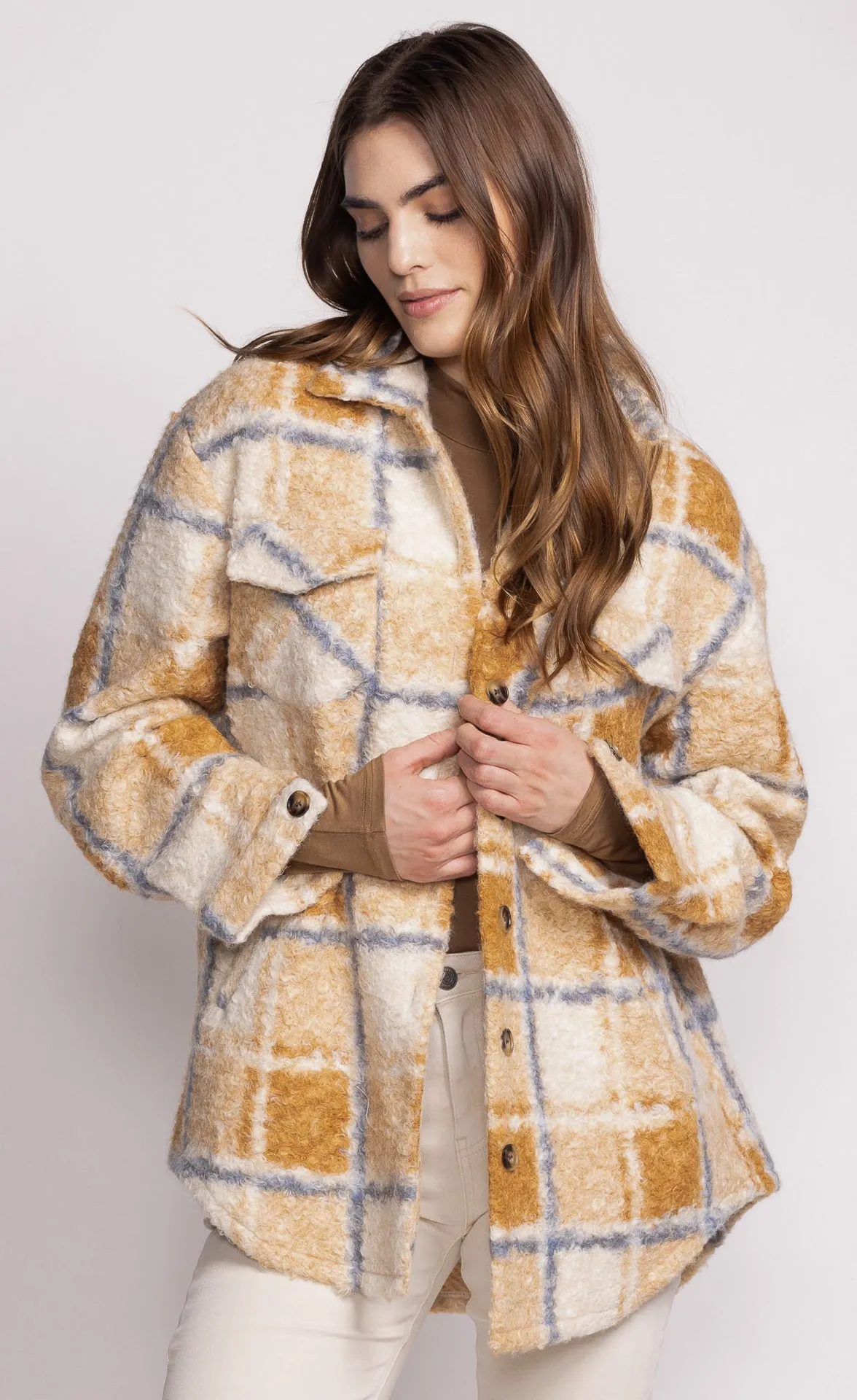 Pink Martini Women's Jade Coat - Light Brown