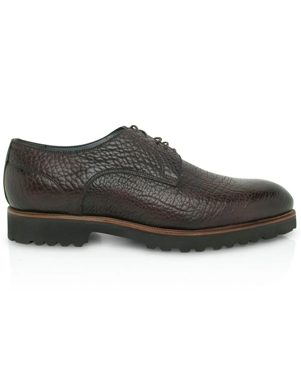 Pisa Bisonte Derby Shoe in Brown