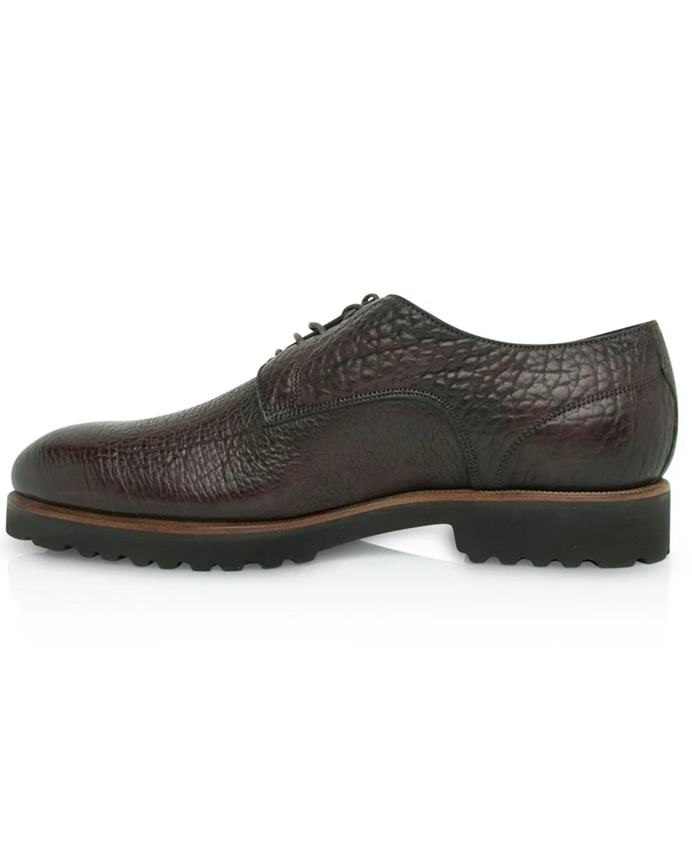 Pisa Bisonte Derby Shoe in Brown