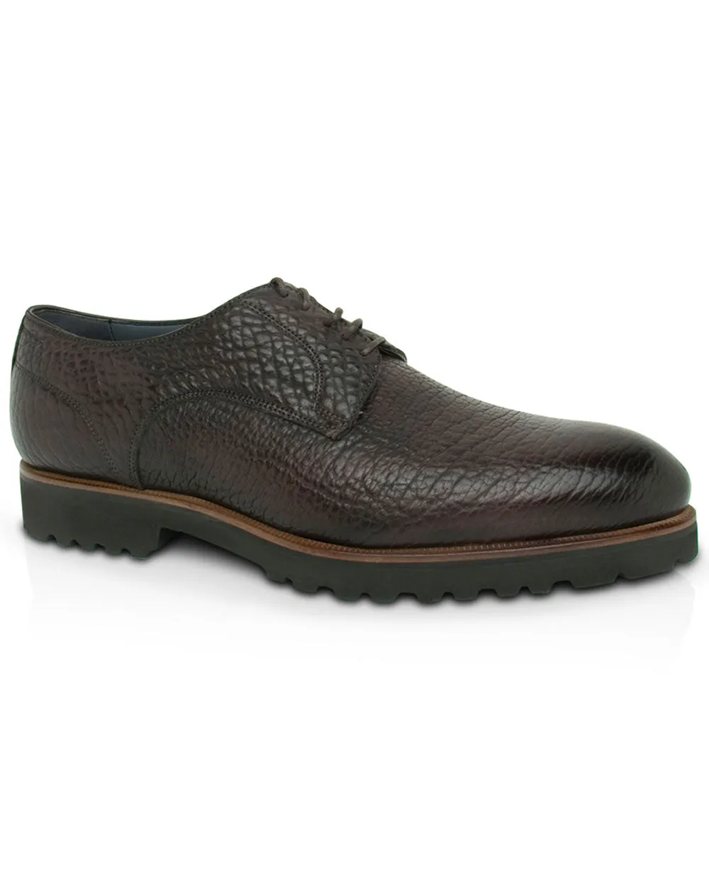 Pisa Bisonte Derby Shoe in Brown
