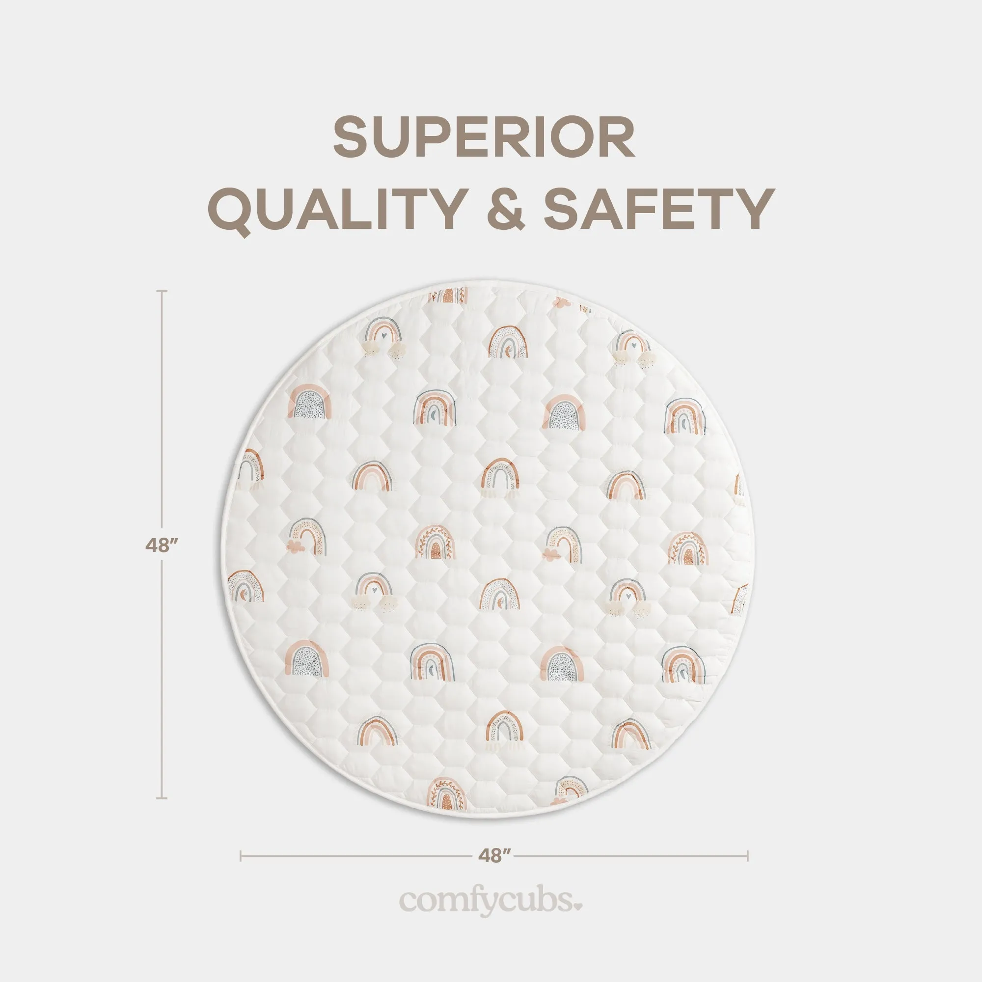 Play Mat with Non-Slip Bottom - Rainbow