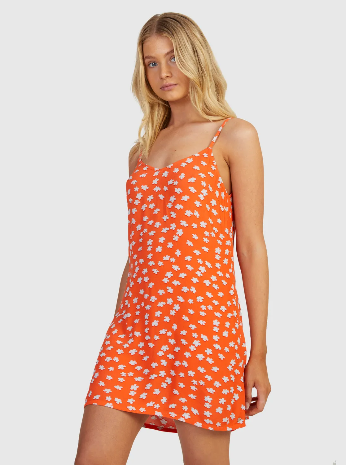 Roxy Shine A Light Dress-Tiger Lily Flower Rain