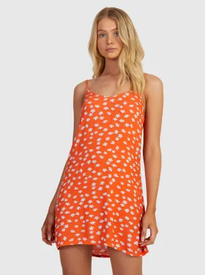 Roxy Shine A Light Dress-Tiger Lily Flower Rain