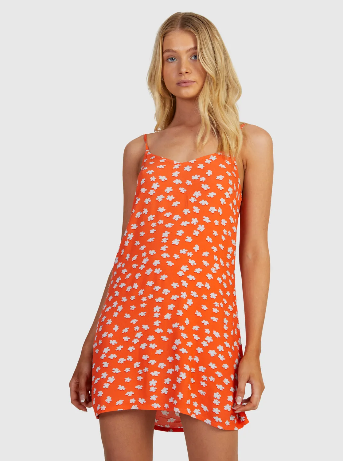 Roxy Shine A Light Dress-Tiger Lily Flower Rain