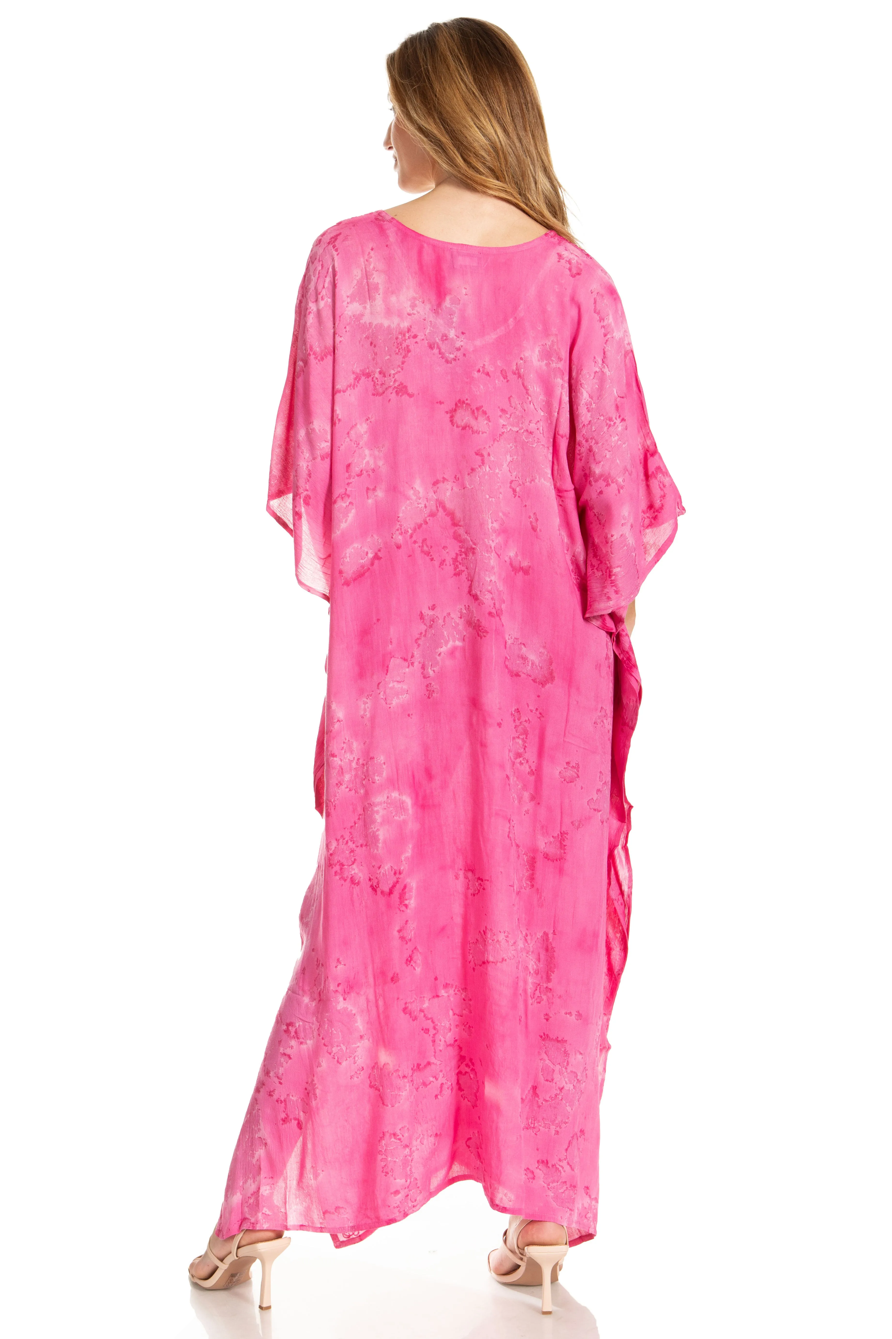 Sakkas Catia Women's Boho-Style Long Maxi Caftan for Lounging and Casual Wear