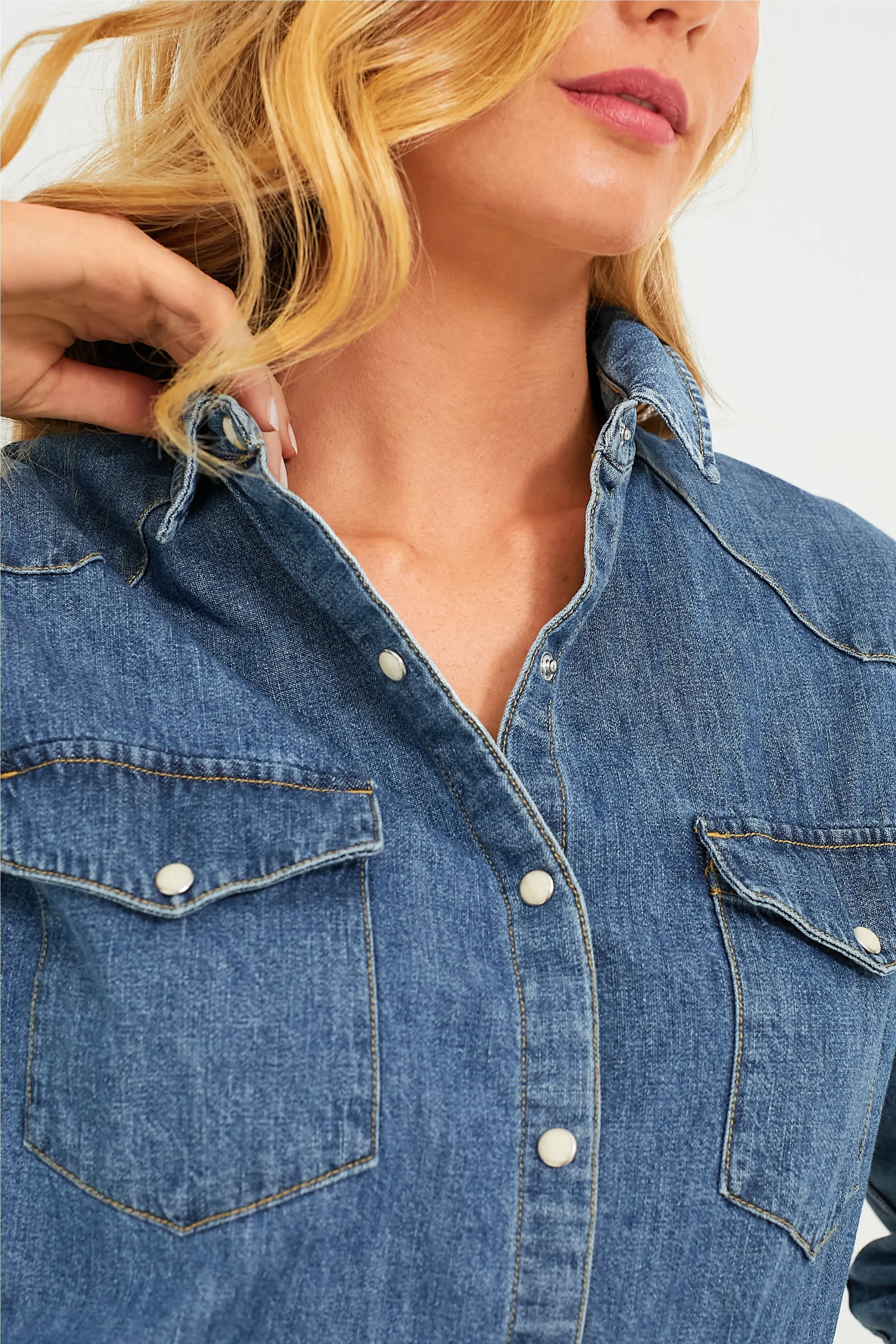 Santa Fe Wash Western Denim Shirt