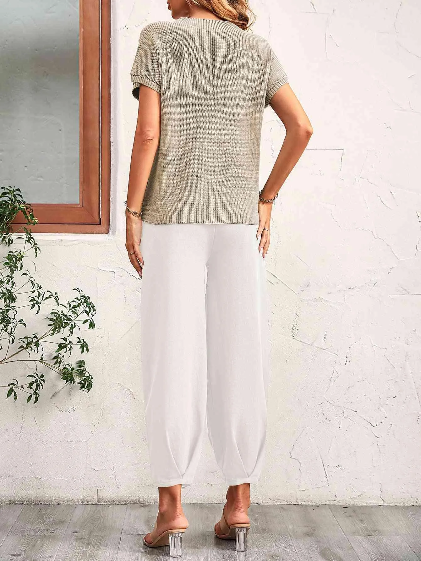 Saturday Chill Short Sleeve Top and Pants Set