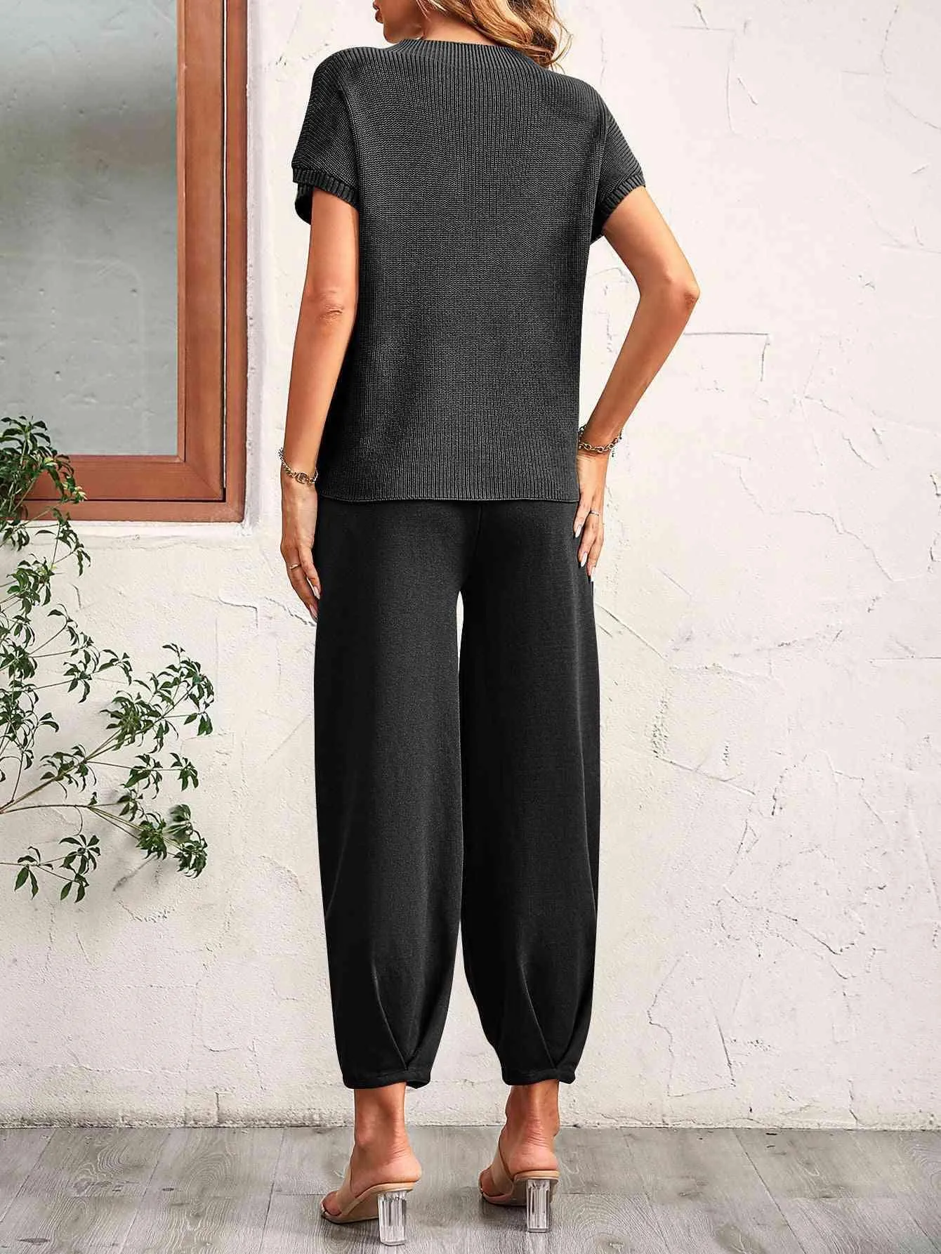 Saturday Chill Short Sleeve Top and Pants Set