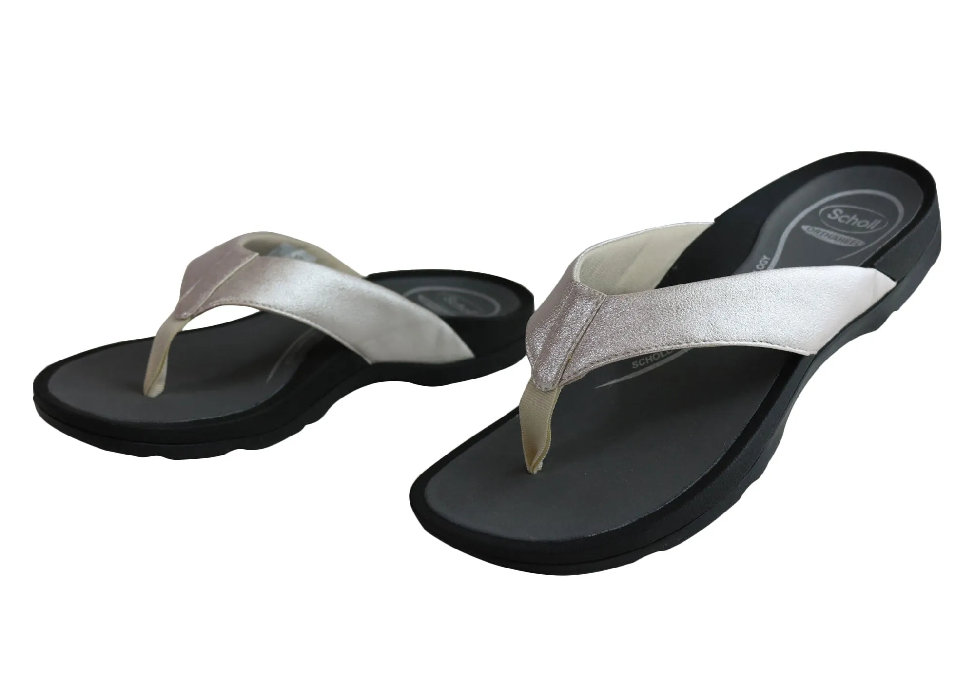 Scholl Orthaheel Treasure Womens Comfort Supportive Thongs Flip Flops