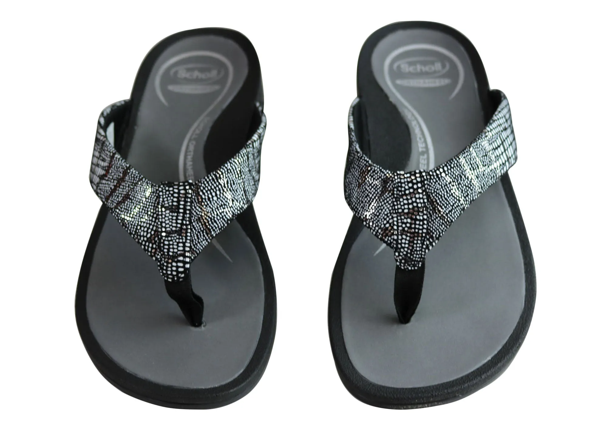 Scholl Orthaheel Treasure Womens Comfort Supportive Thongs Flip Flops