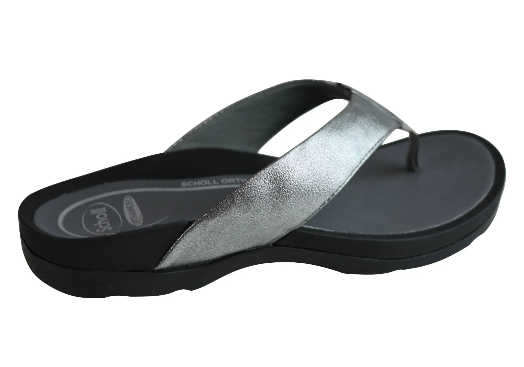 Scholl Orthaheel Treasure Womens Comfort Supportive Thongs Flip Flops