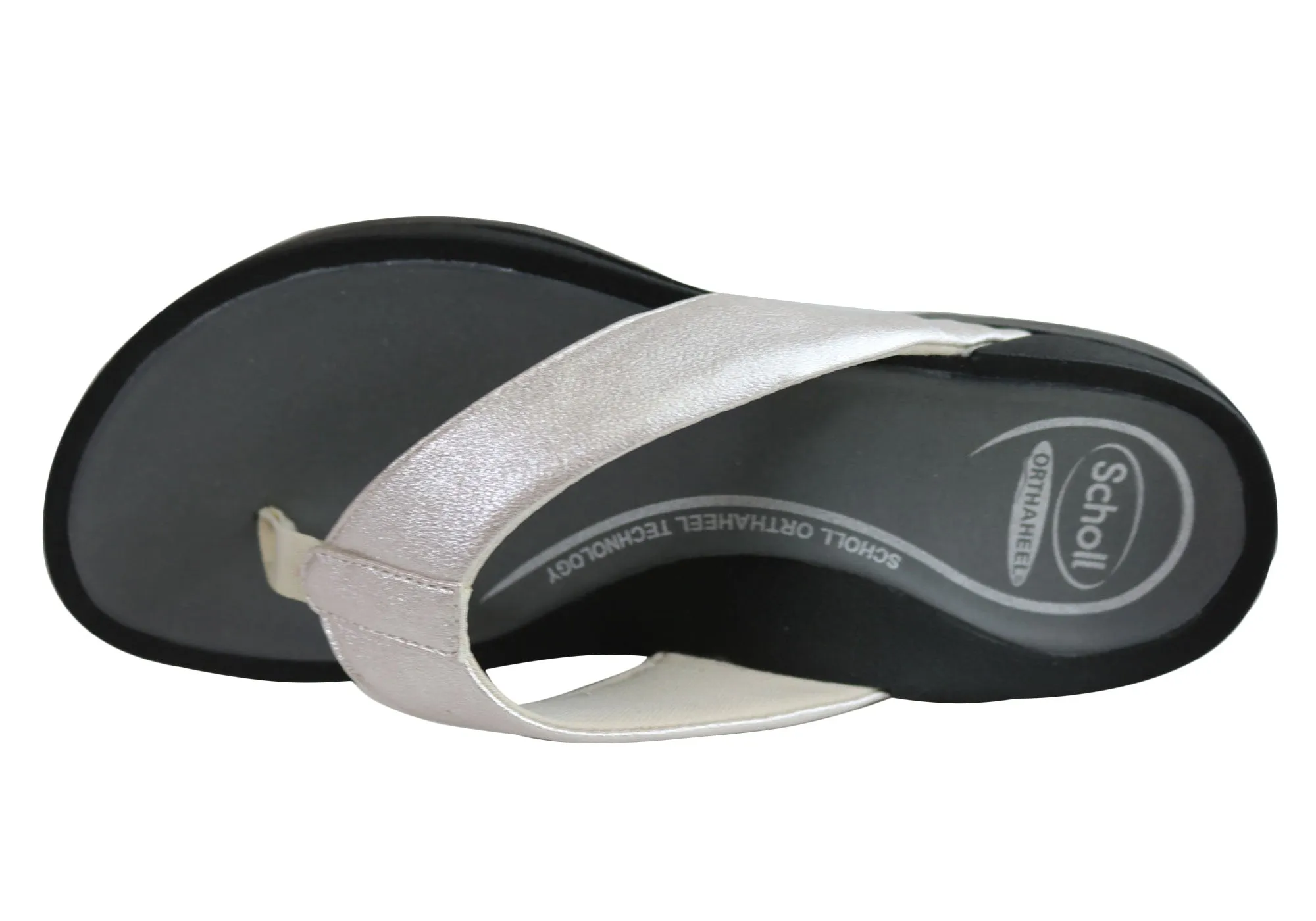 Scholl Orthaheel Treasure Womens Comfort Supportive Thongs Flip Flops