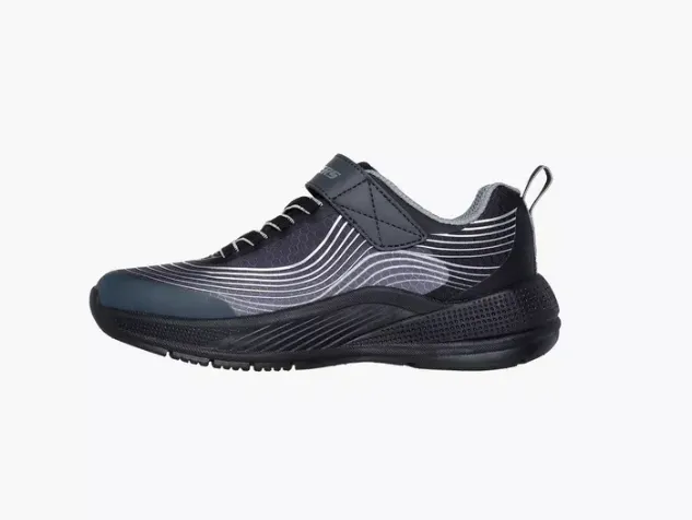 Skechers Boys Microspec Advance Trainer Black/Silver