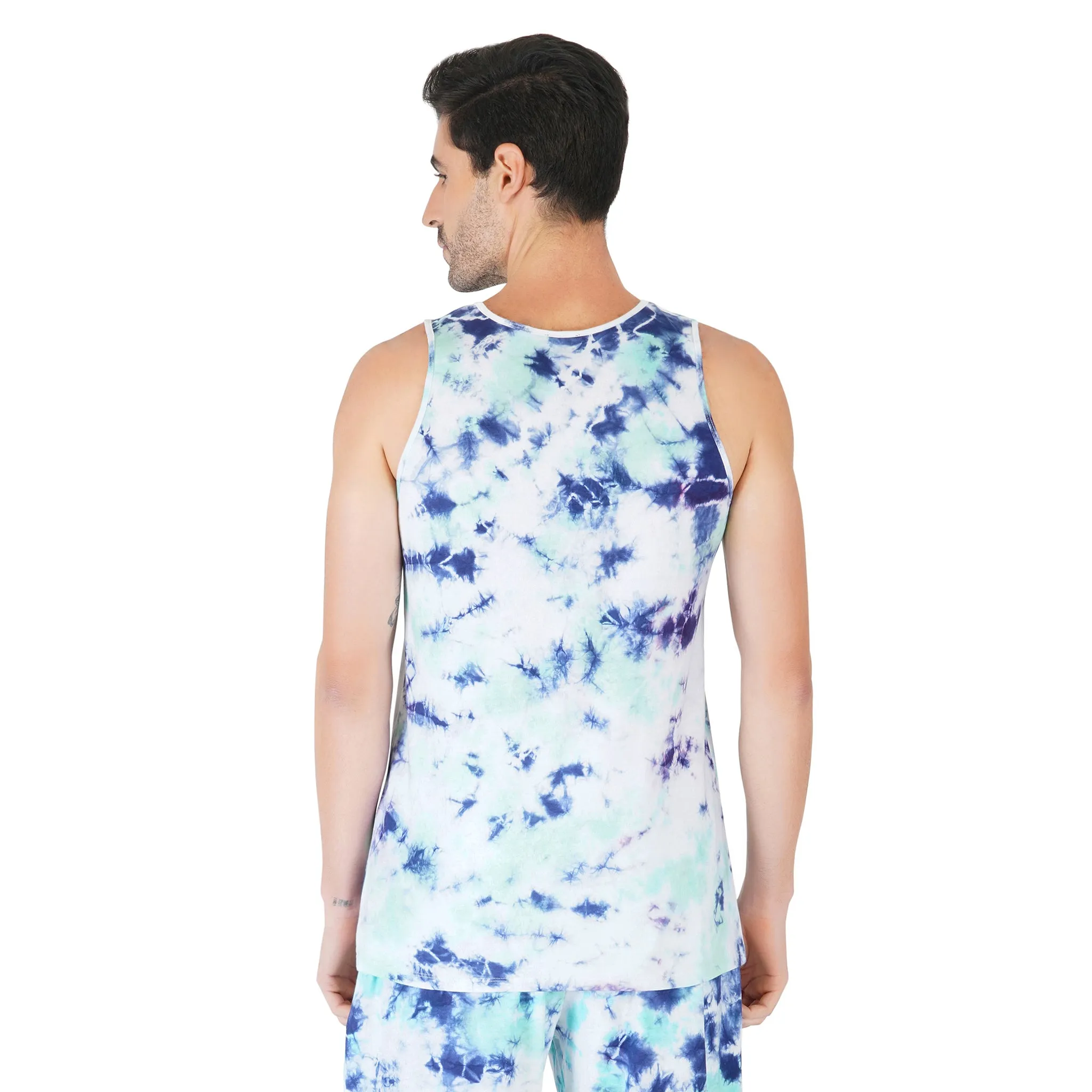 SLAY. Men's Tie Dye Vest & Shorts Co-ord Set