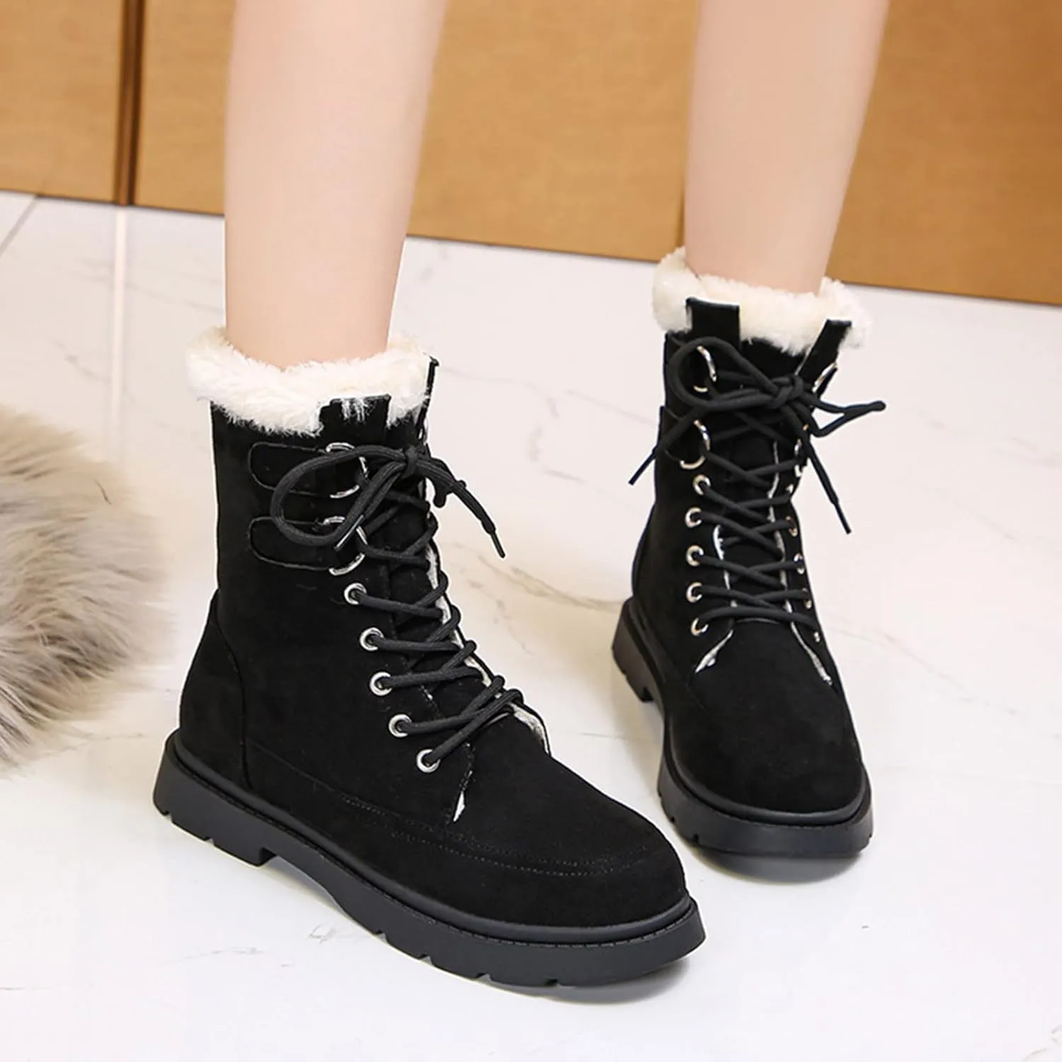 Snow Boot for Women Women's Waterproof Boots Ankle Winter Boots for Women 8.5 Waterproof Winter Boots Size 12 for Woman Knee High Womens Winter Boots Waterproof 9.5
