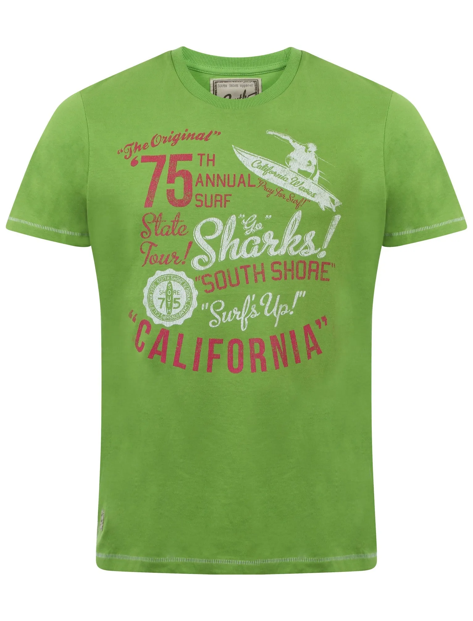 South Shore Sharks T-Shirt in Laundered Green