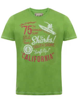 South Shore Sharks T-Shirt in Laundered Green