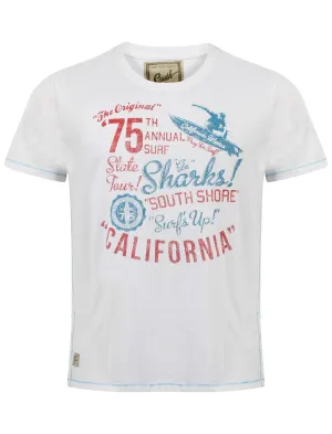 South Shore Sharks T-Shirt in Optic White
