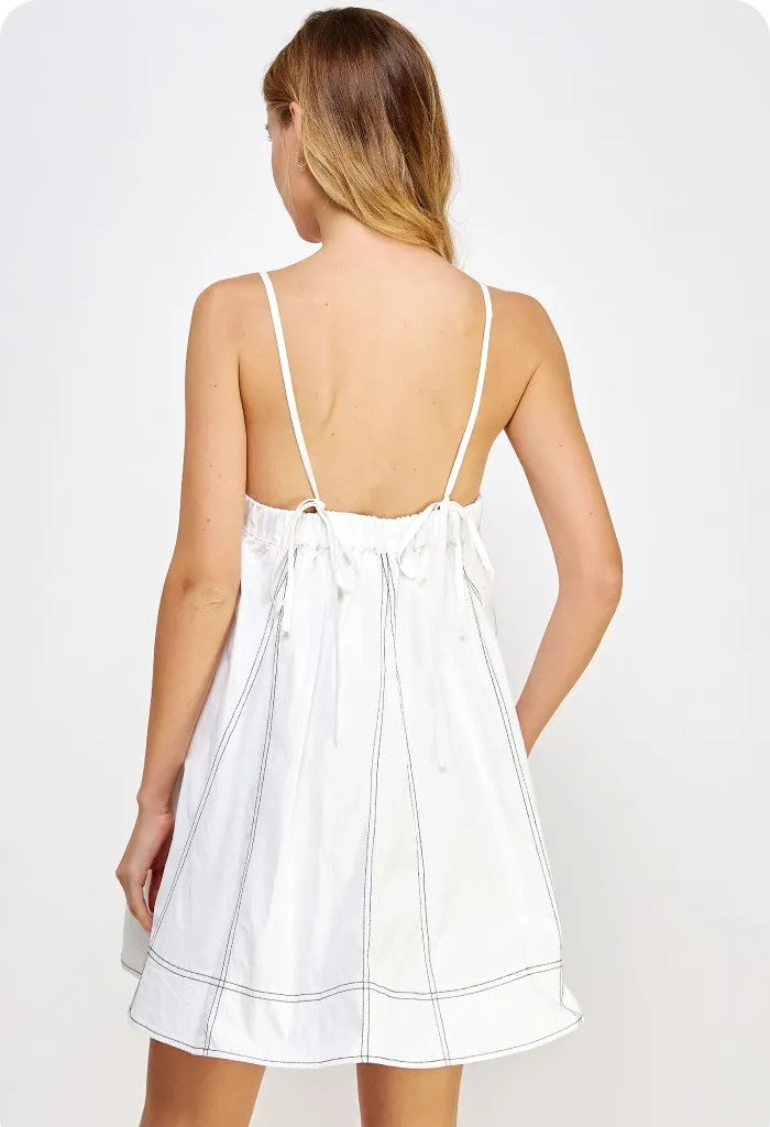 Stassi Mini Dress-White/Black