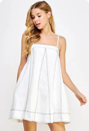 Stassi Mini Dress-White/Black