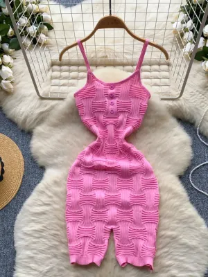Suspender Knitted Jumpsuit