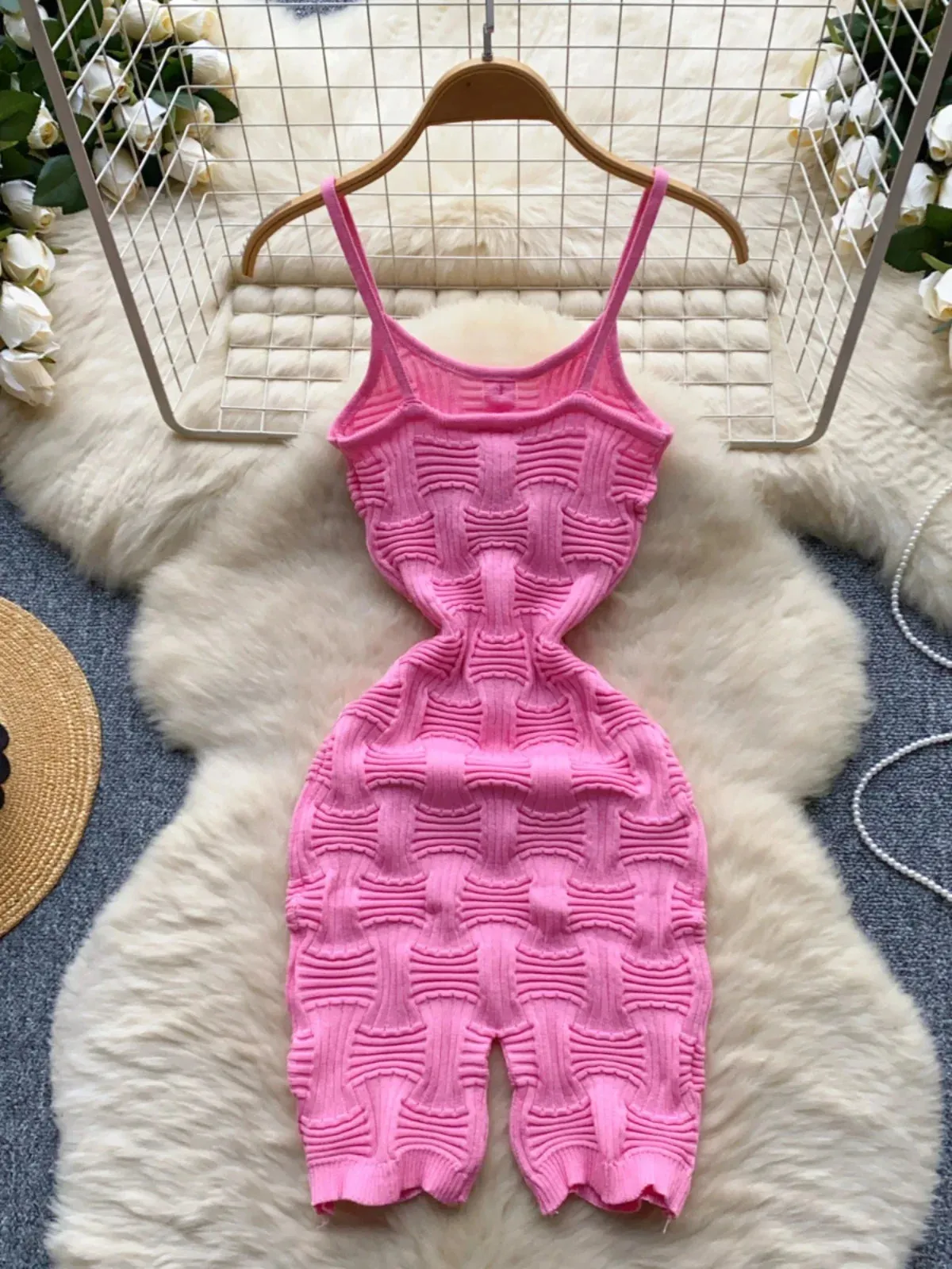 Suspender Knitted Jumpsuit
