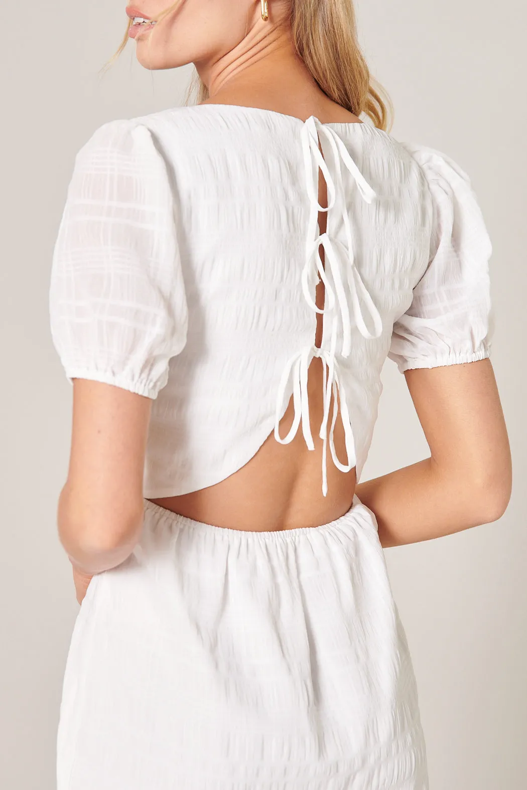 Taya Tie Back Mini Shift Dress