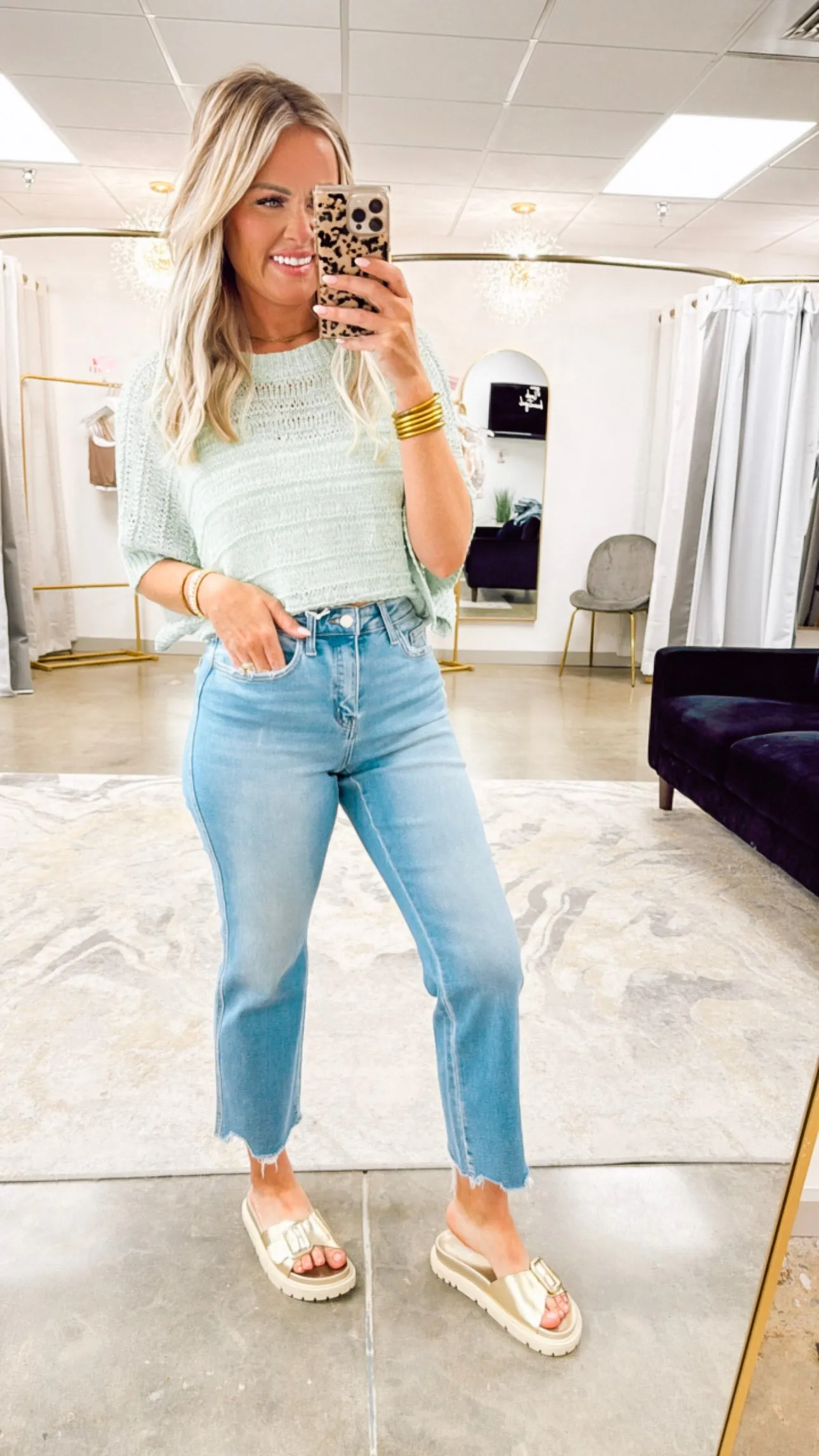 The Ella High-Rise Crop Straight Jeans