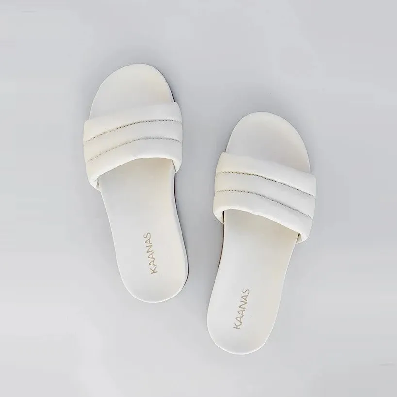 Timor Chunky Pool Slide (Off White)