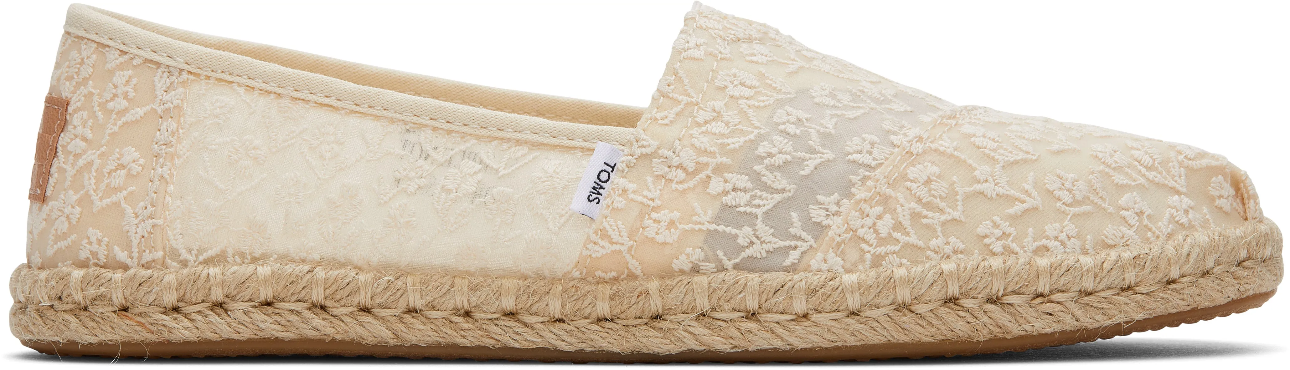Toms Women Alpargata Rope Natural Posy Lace