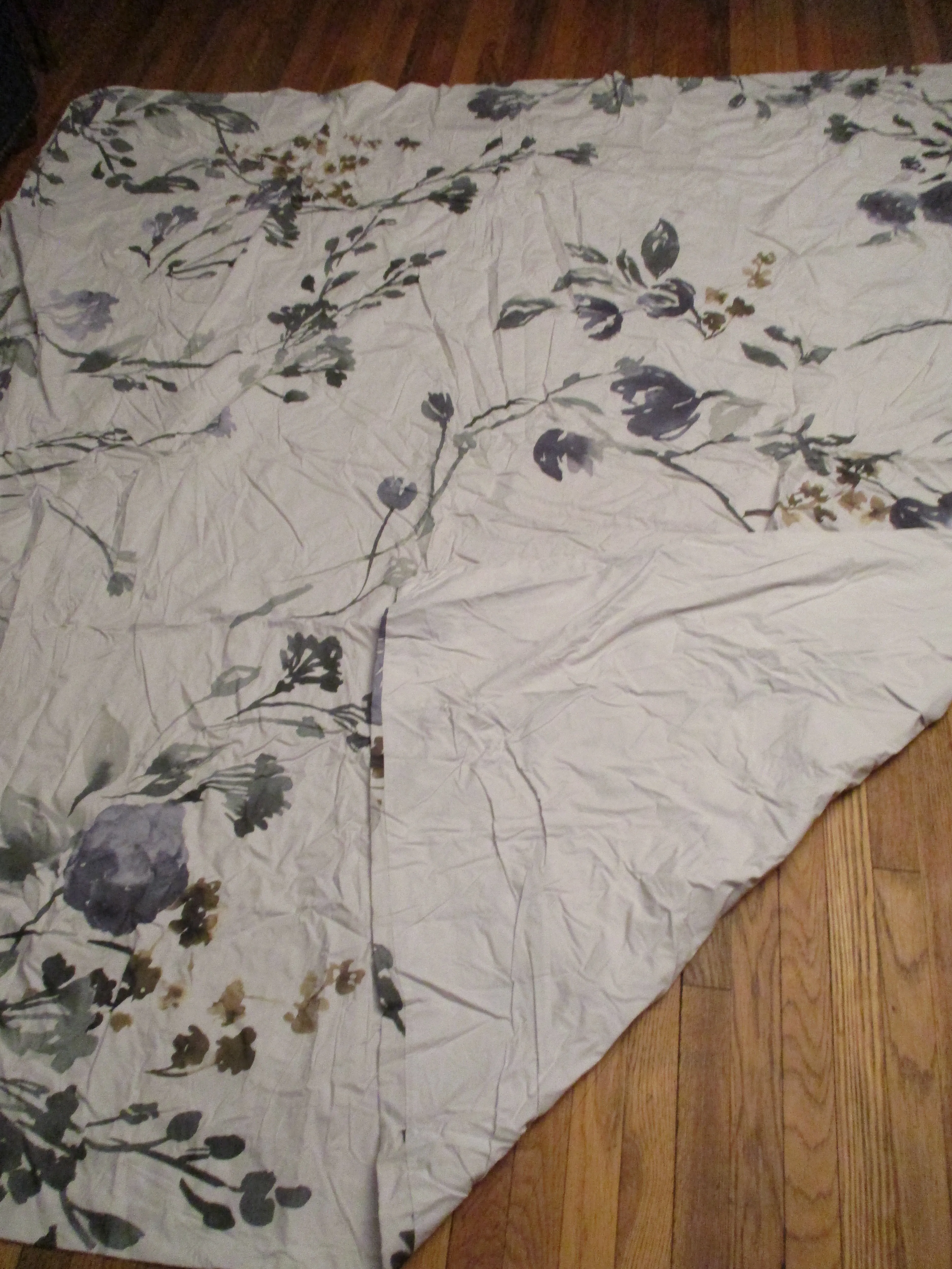 TREASURE & BOND QUEEN Duvet Set Cotton WATERCOLOR 89 x 84" PURPLE