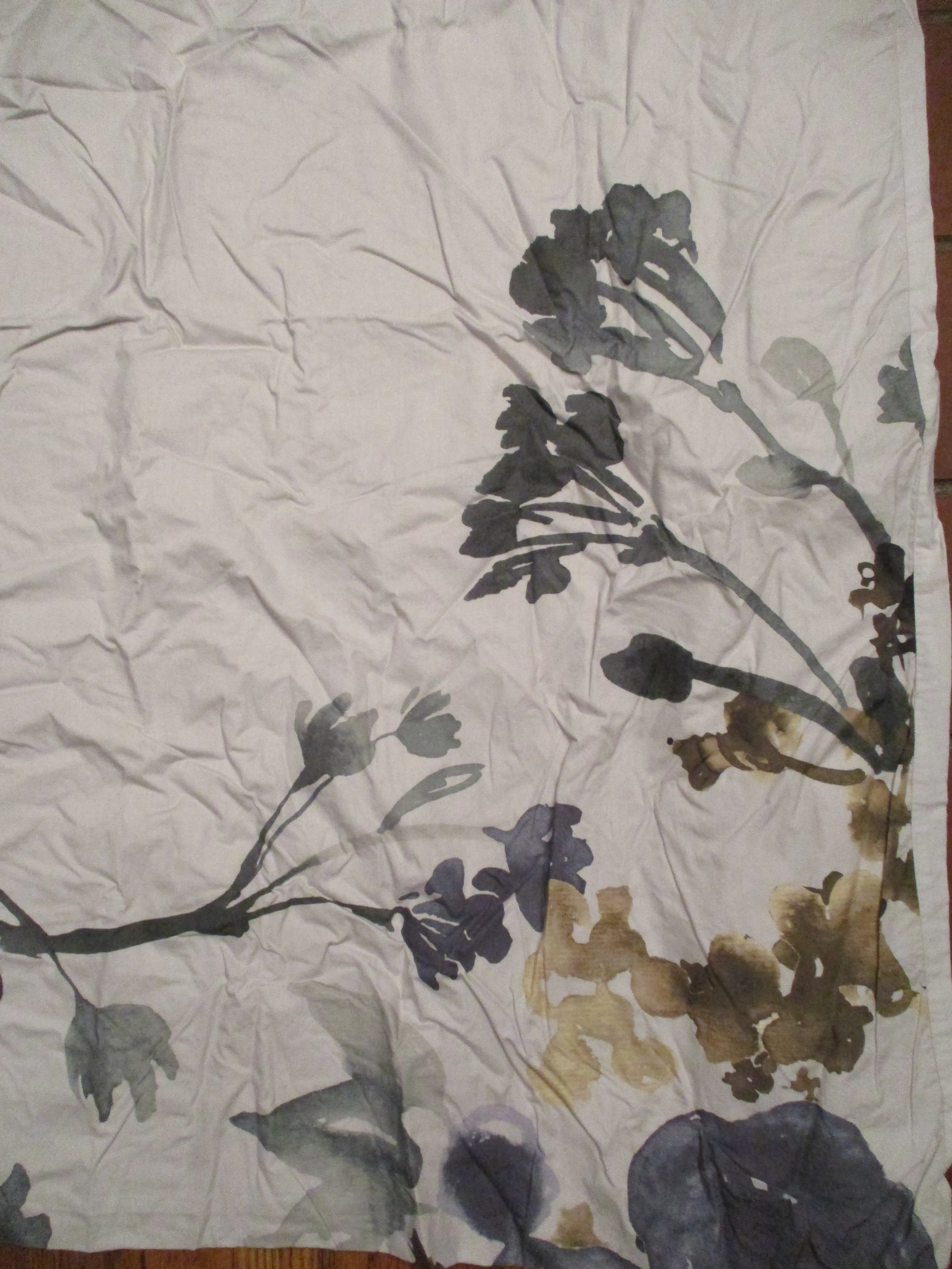 TREASURE & BOND QUEEN Duvet Set Cotton WATERCOLOR 89 x 84" PURPLE