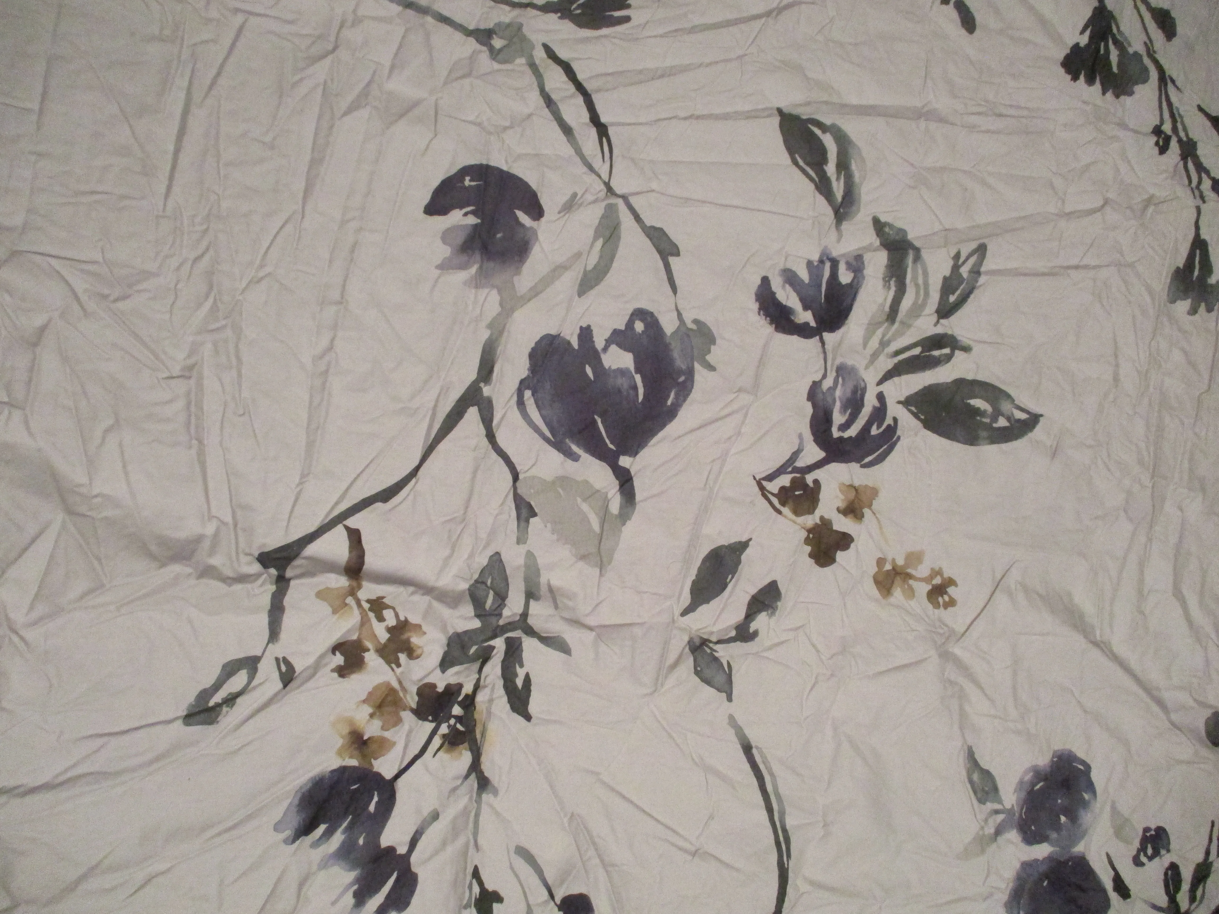 TREASURE & BOND QUEEN Duvet Set Cotton WATERCOLOR 89 x 84" PURPLE