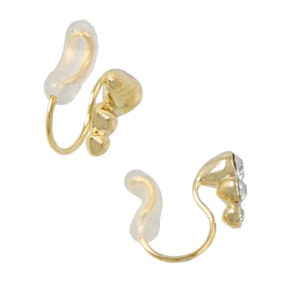 Triple Stone Airy Fit Clip On Earrings