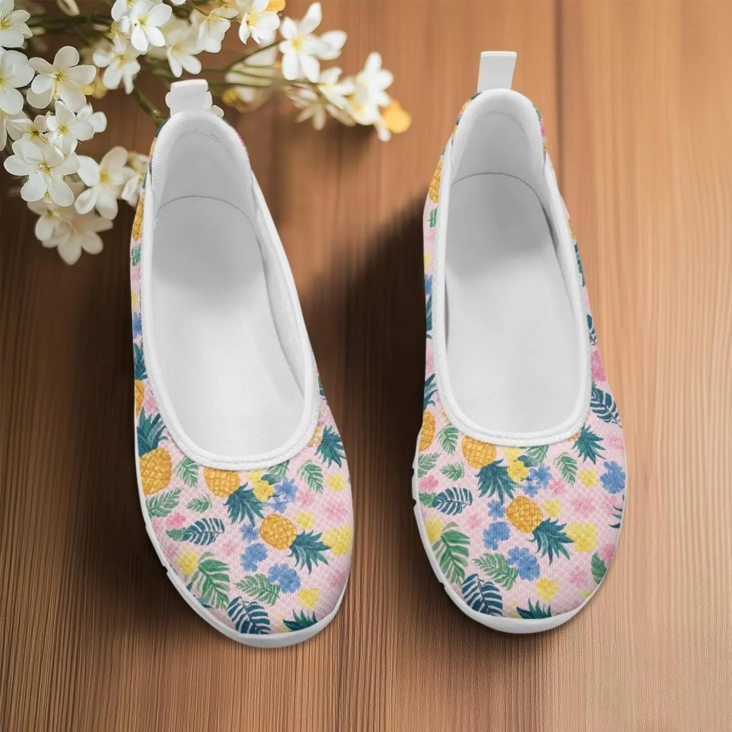 Tropical Hawaii Slip On Womens Orthopedic Arch Support Diabetes Foam Shoes Walking Anti-Skid Loafers