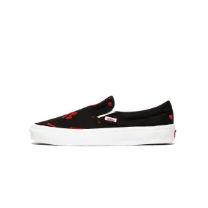 Vans Mens Classic Slip-On Shoes 'Blkwht'