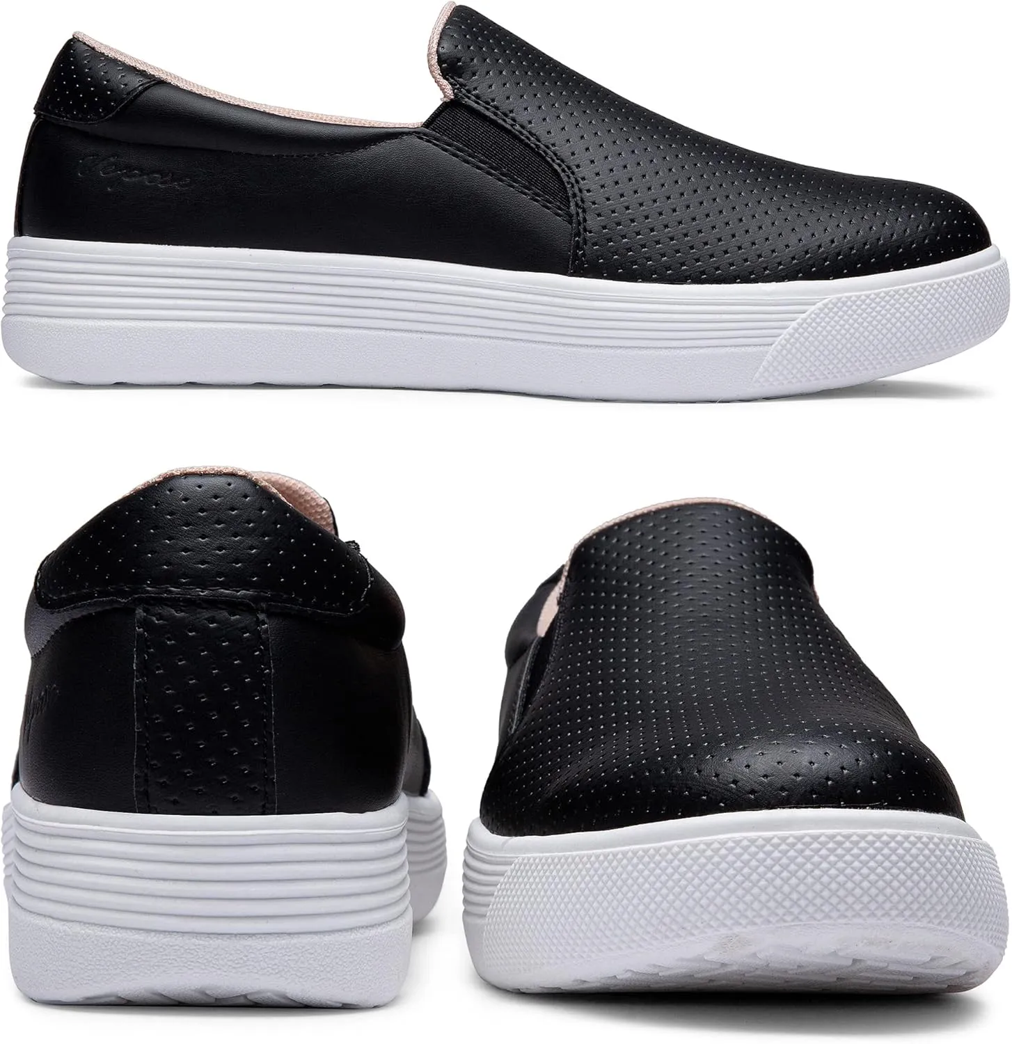 Vepose 8008 Slip on Sneakers Women Fashion Sneakers Comfortable Casual Loafers Shoes with Memory Foam