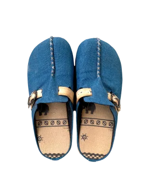 Vintage Clogs Slip On -Teal Blue
