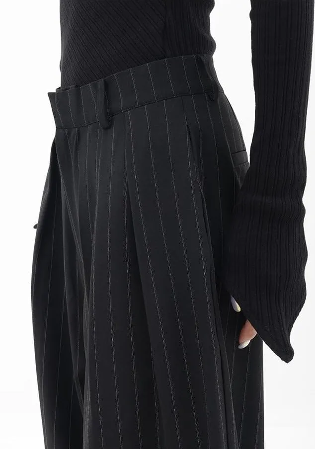 Wide Leg Pinstripe Pants