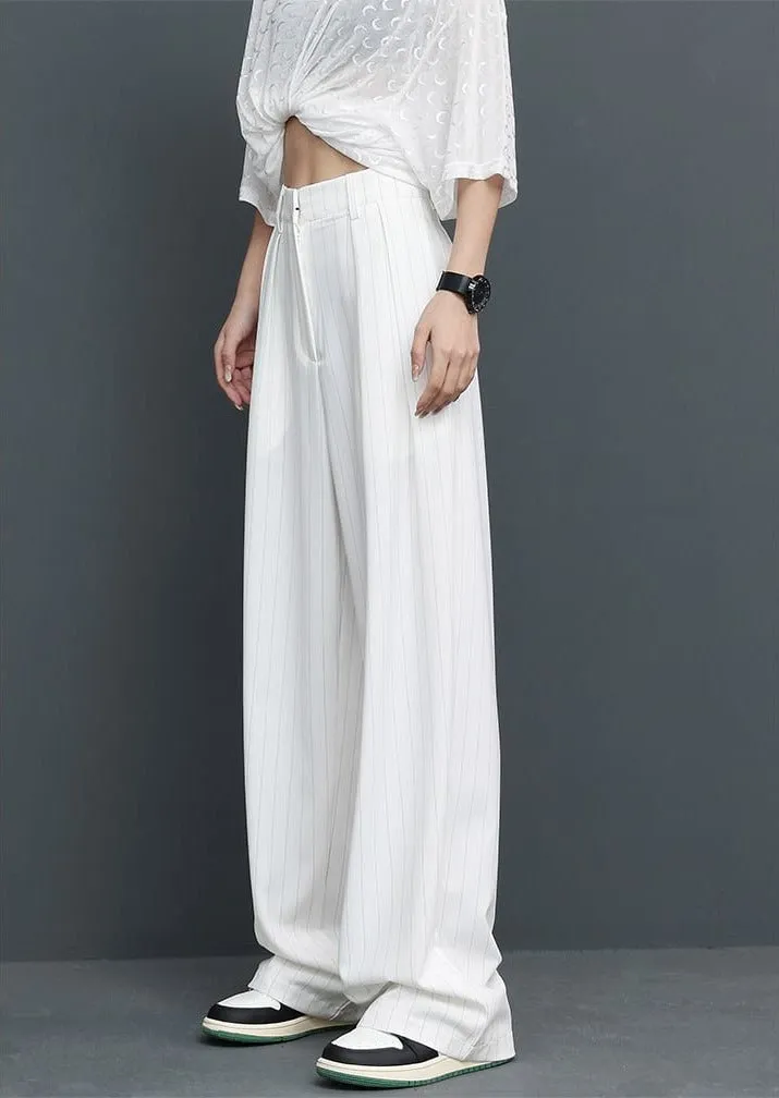 Wide Leg Pinstripe Pants