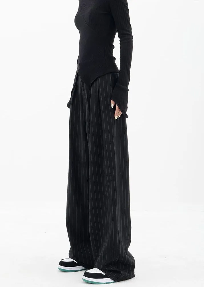 Wide Leg Pinstripe Pants