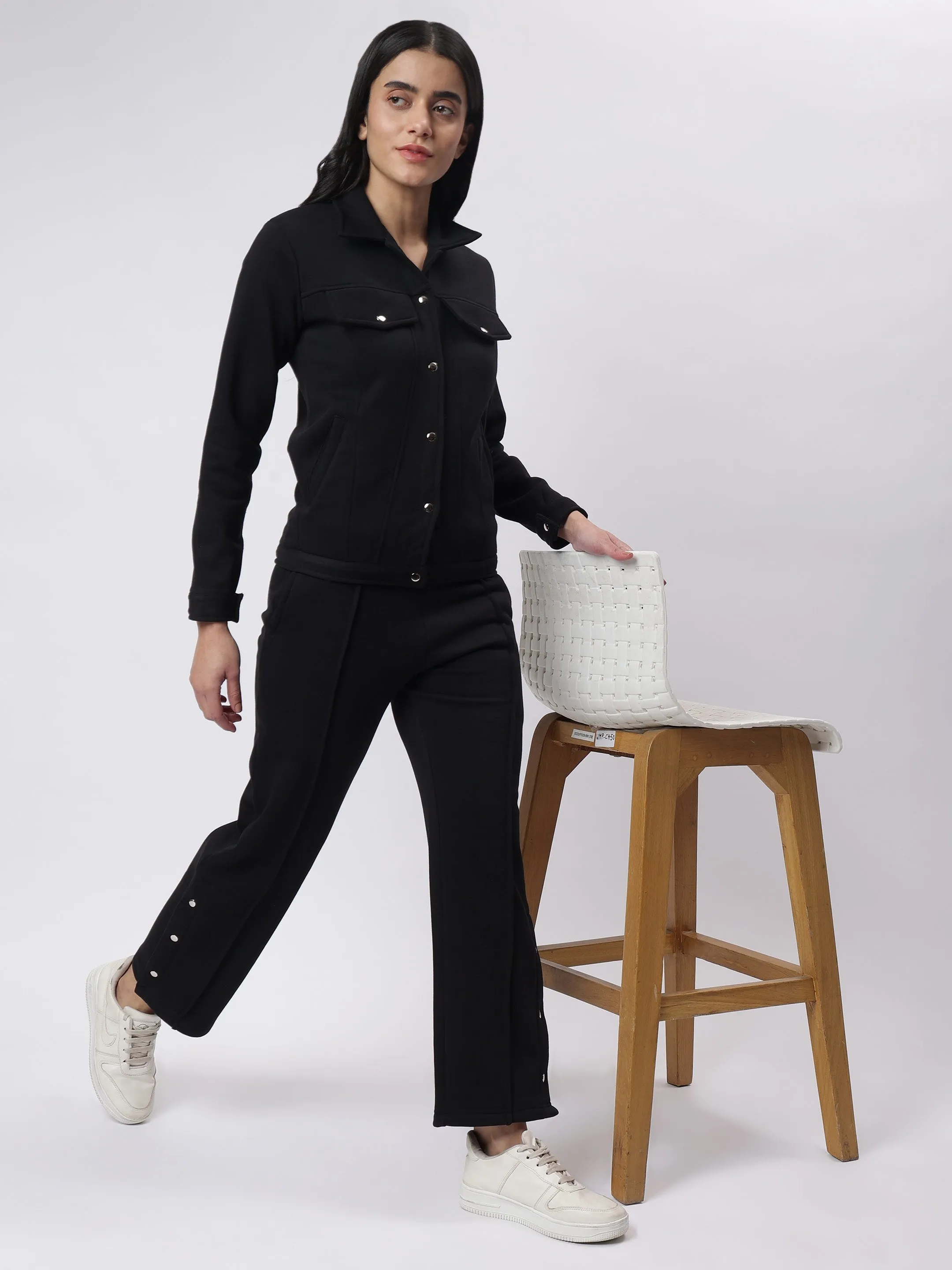 Winter Luxe Snap-Button Fleece Co-ord Set