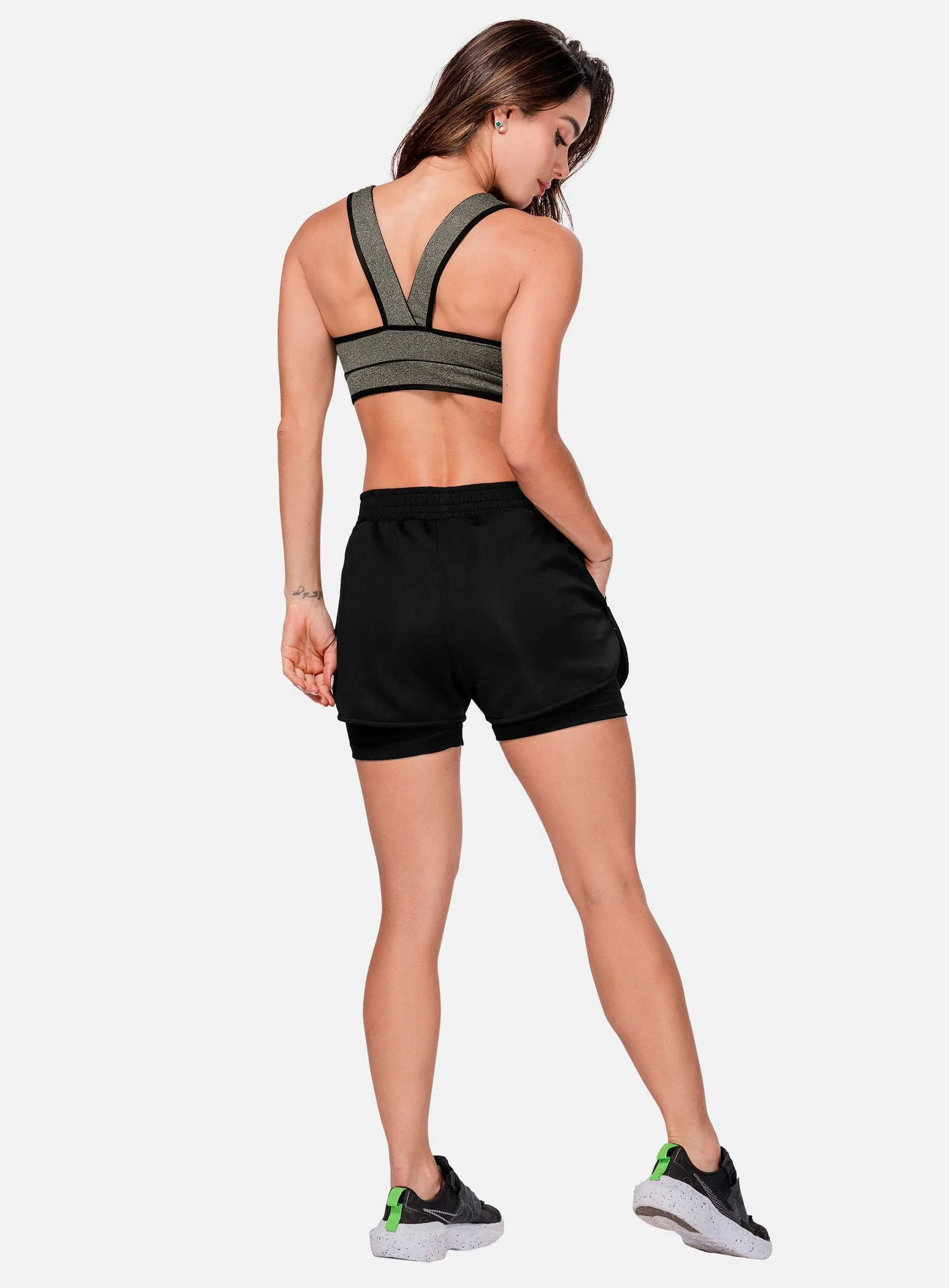 WOMEN POLYESTER ATHLETIC SHORTS SIZE S-M REF: 105443