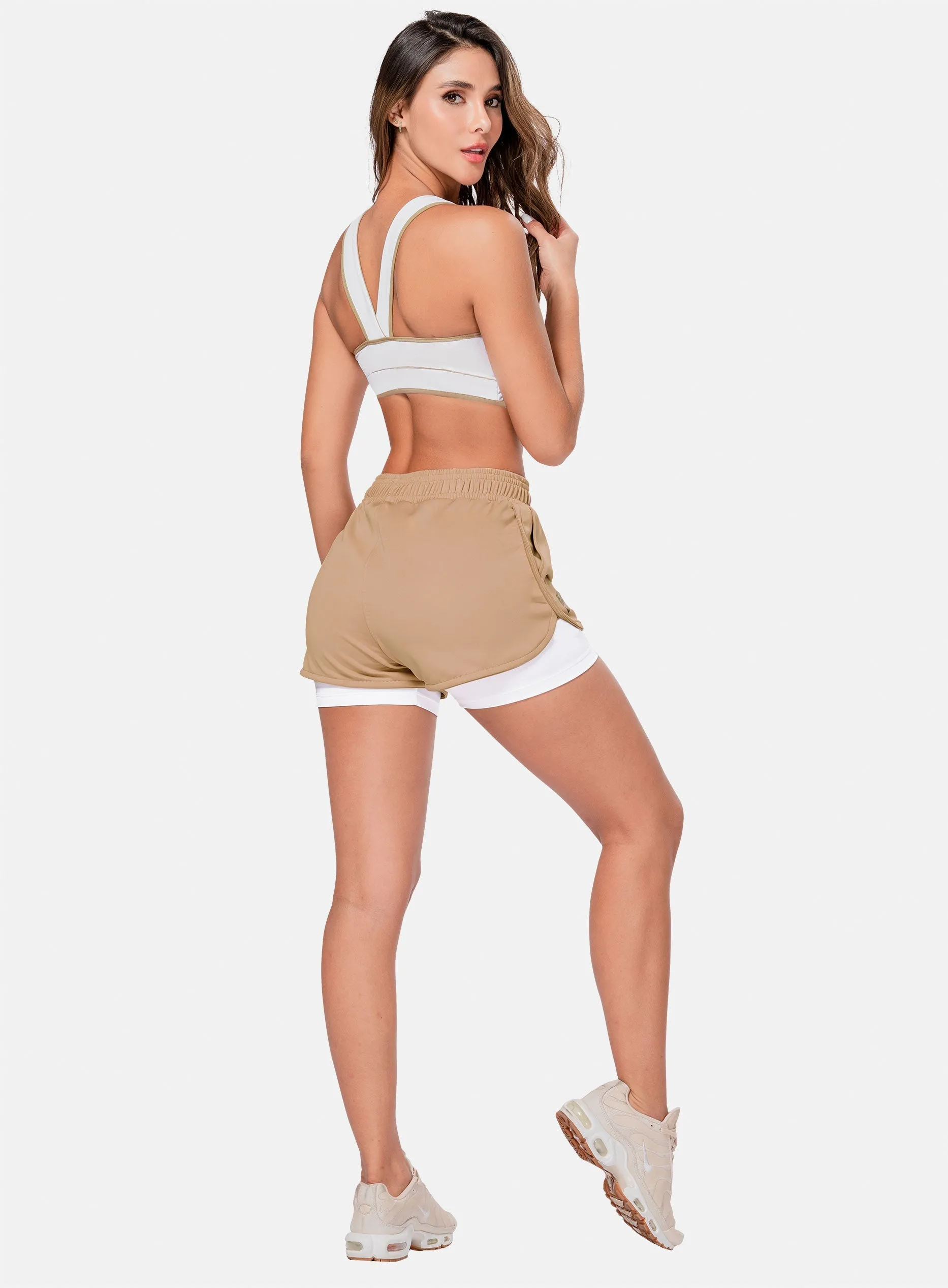 WOMEN POLYESTER ATHLETIC SHORTS SIZE S-M REF: 105443