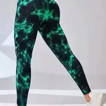 Women Seamless Sport Leggings High Waist Print Yoga Stretch