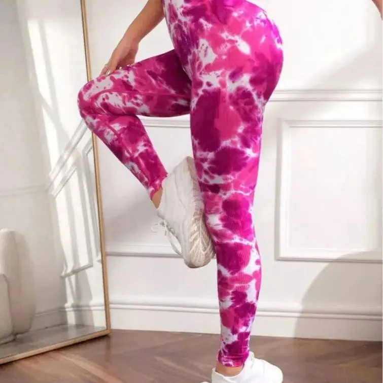 Women Seamless Sport Leggings High Waist Print Yoga Stretch