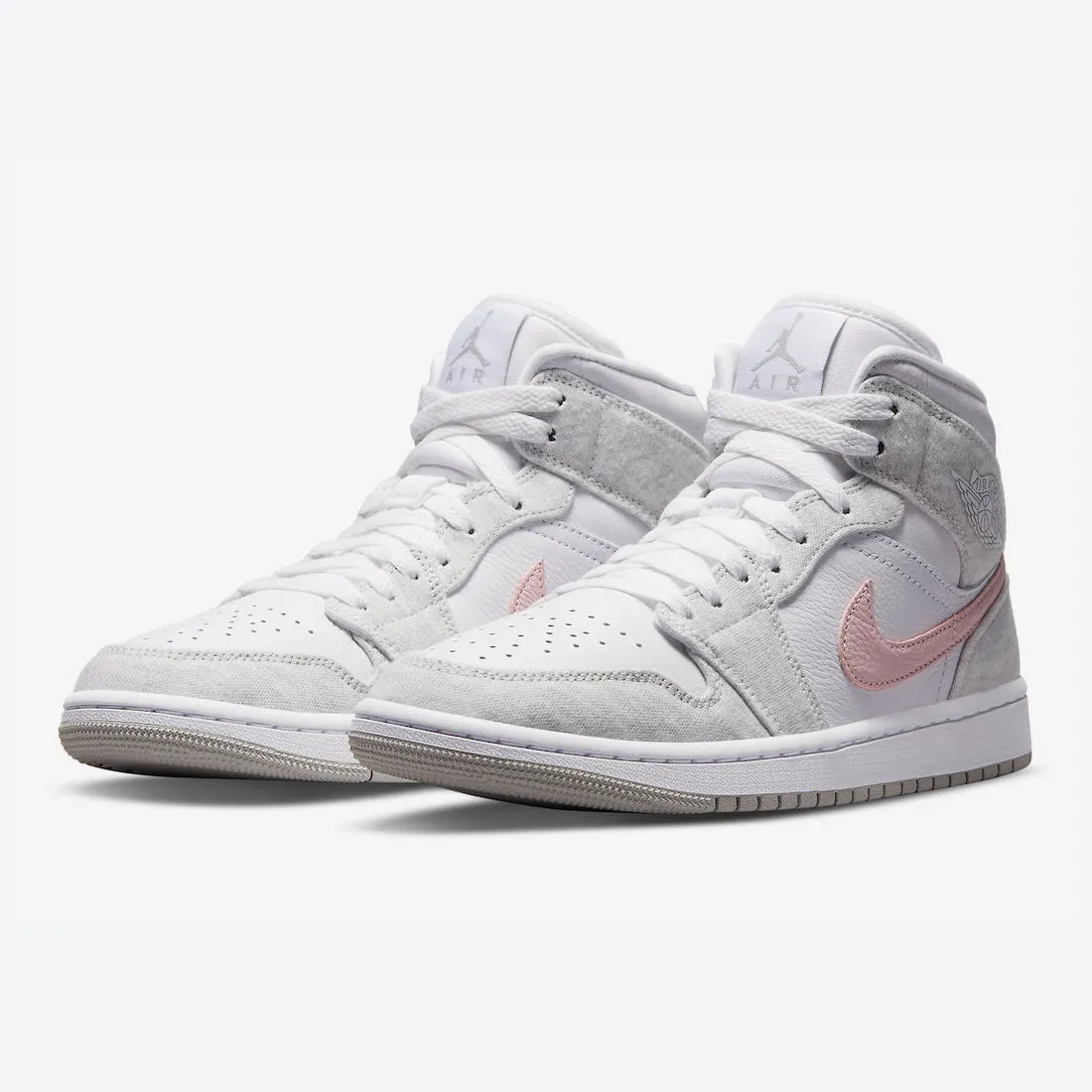 Women's Air Jordan 1 Mid SE "Light Iron Ore" (Grey/Atmosphere Pink)(DN4045-001)