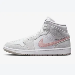 Women's Air Jordan 1 Mid SE "Light Iron Ore" (Grey/Atmosphere Pink)(DN4045-001)
