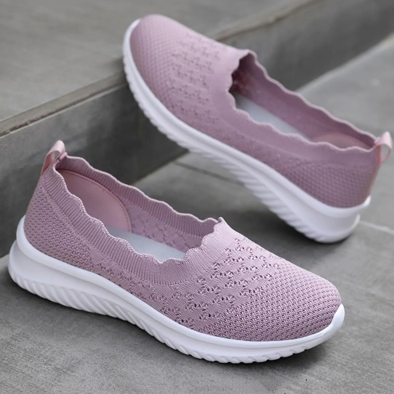 Womens Orthopedic Sneakers Lightweight Comfortable Arch Support Sneaker Breathable Mesh Memory Foam Shoes